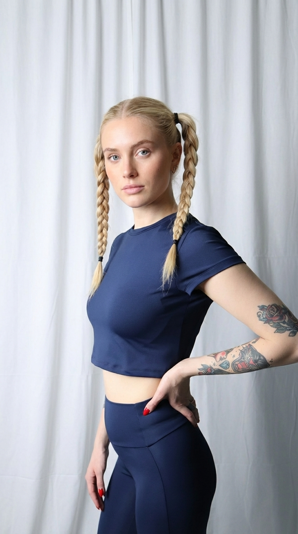 Woman Crop Top - Navy Blue